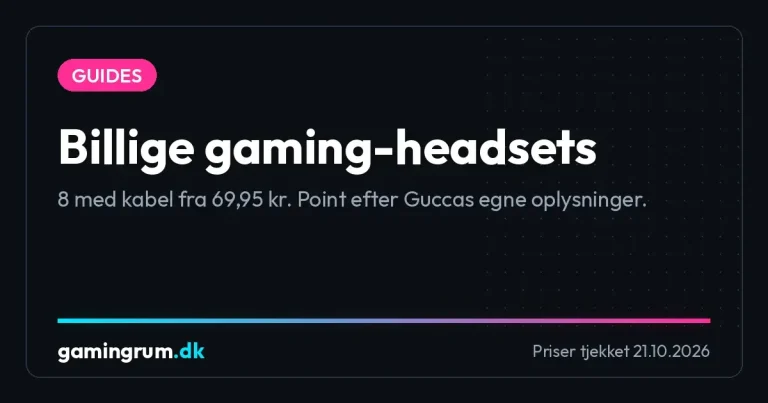 Billige gaming-headsets: 8 med kabel fra 69,95 kr.