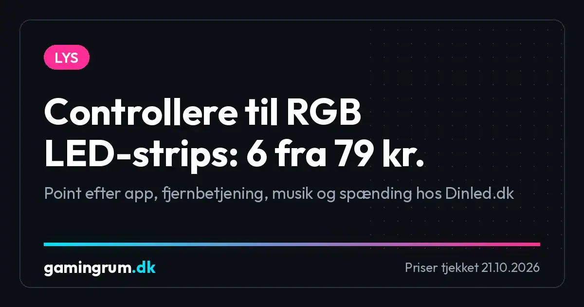 Controllere til RGB LED-strips: 6 fra 79 kr.