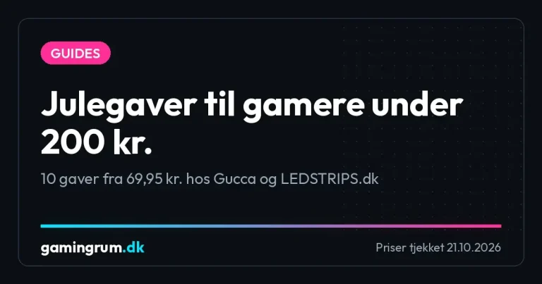 Julegaver til gamere under 200 kr.: 10 gaver fra 69,95 kr.