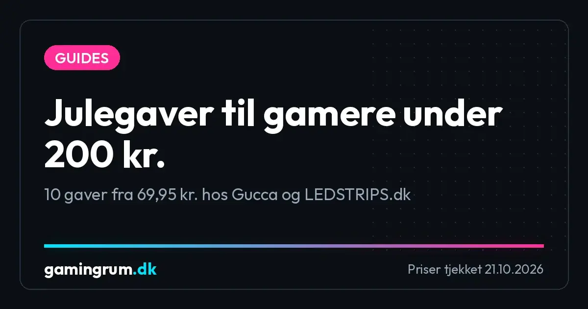 Julegaver til gamere under 200 kr.: 10 gaver fra 69,95 kr.