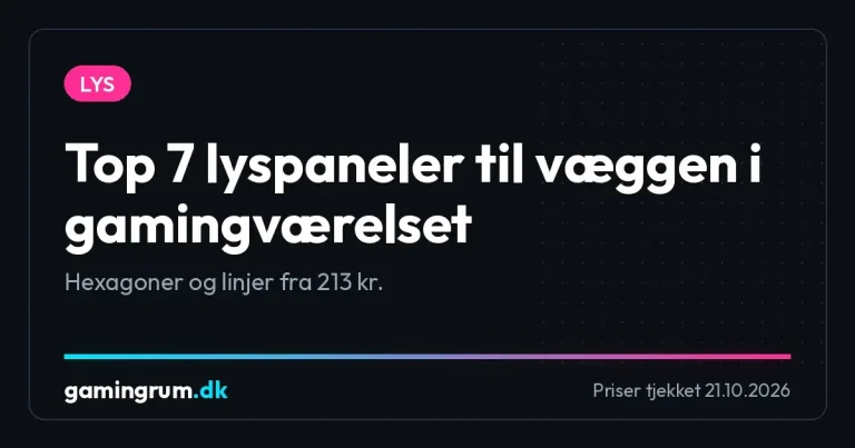 Top 7 lyspaneler til væggen i gamingværelset