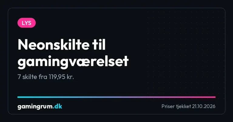 Top 7 neonskilte til gamingværelset