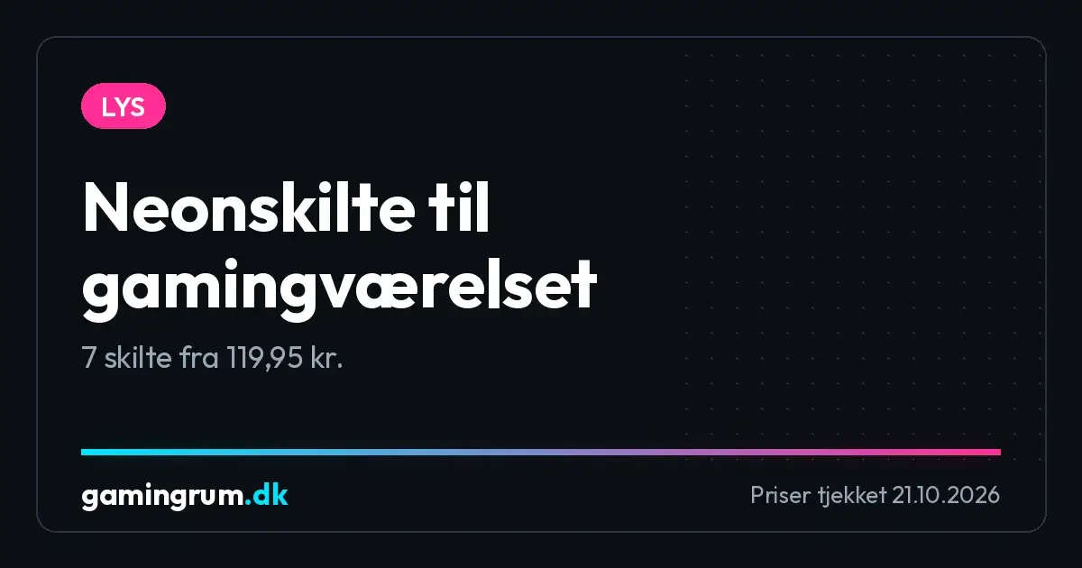 Top 7 neonskilte til gamingværelset