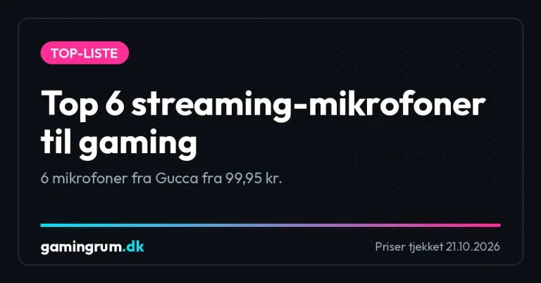 Top 6 streaming-mikrofoner til gaming