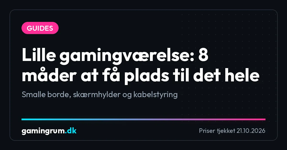 Lille gamingværelse: 8 måder at få plads til det hele